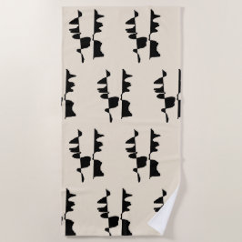 Toalha De Praia Grande Serviette de Plage & Bain - Dual Face