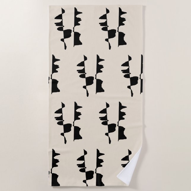 Toalha De Praia Grande Serviette de Plage & Bain - Dual Face (Frente)