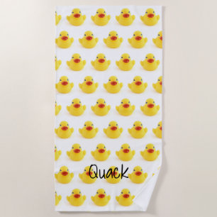Toalha De Praia Grasnado Ducky de borracha amarelo