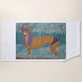 Toalha De Praia Greyhound na Praia