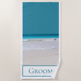 Toalha De Praia Grooms White Sandy Beach Towel