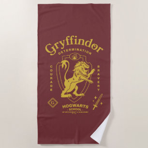 Toalha De Praia GRYFFINDOR™ Determinação Coragem Bravura Brasão