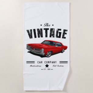 Toalha De Praia GTO vermelho da empresa Carro vintage
