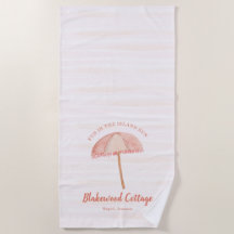 Guarda-chuva Aquarela Tropical Praia Personalizado