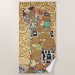 Toalha De Praia Gustav Klimt - Fulfillment, Stoclet Frieze<br><div class="desc">The Tree of Life,  Stoclet Frieze,  Fulfillment Lovers - Gustav Klimt,  Cardboard,  1909</div>