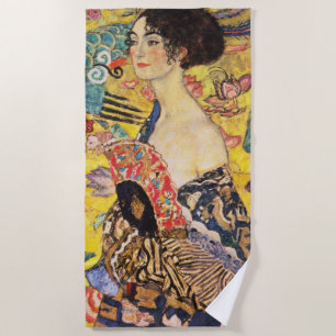 Toalha De Praia Gustav Klimt Lady with Fan