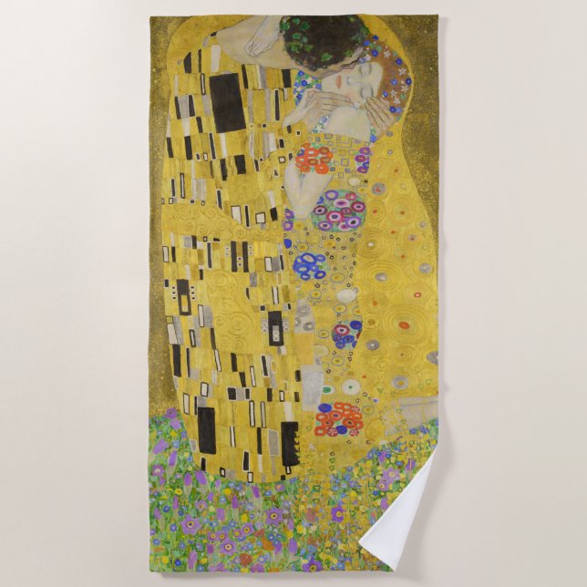 Toalha De Praia Gustav Klimt - The Biss (Frente)