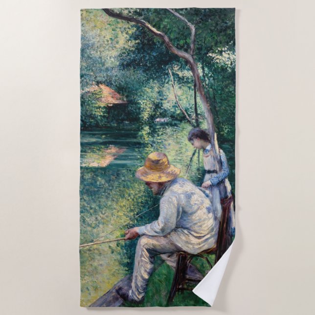 Toalha De Praia Gustave Caillebotte - Angling (Frente)