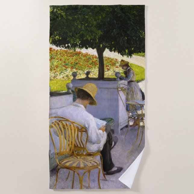 Toalha De Praia Gustave Caillebotte - As Árvores Laranja (Frente)