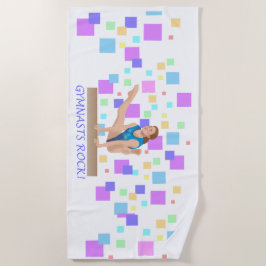 Toalha De Praia Gymnasts Rock!  Feixe de equilíbrio