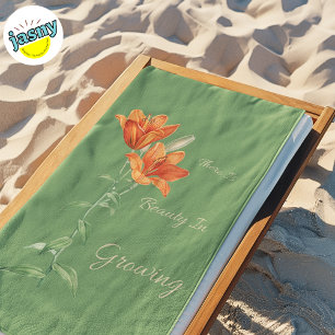Toalha De Praia Há beleza no cultivo de Tigre Floral Lillies