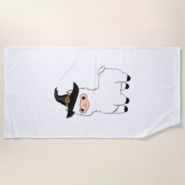 Toalha De Praia Halloween Alpaca (Frente)
