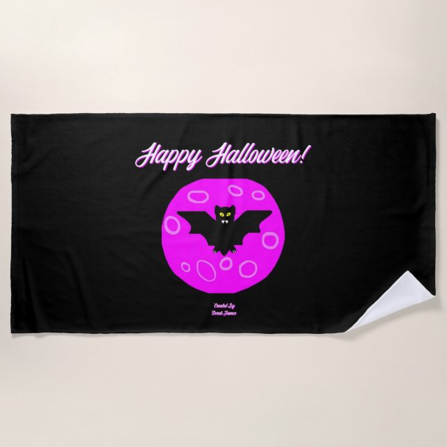 Toalha De Praia Halloween Bat Beach Towel (Frente)