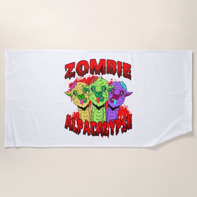 Toalha De Praia Halloween Llama Alpaca Funny Lama Glama Legal Pres (Frente)