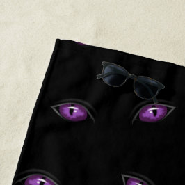 Toalha De Praia Halloween, Olhos Roxos, Doce ou Travessura, Arrepi