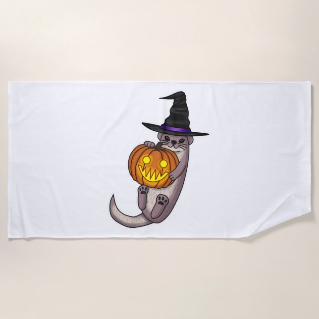 Toalha De Praia Halloween Otter (Frente)