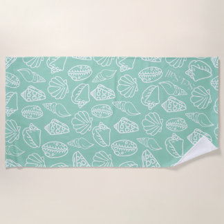 Toalha De Praia Hand-drawn Shell Patterned Beach Towel