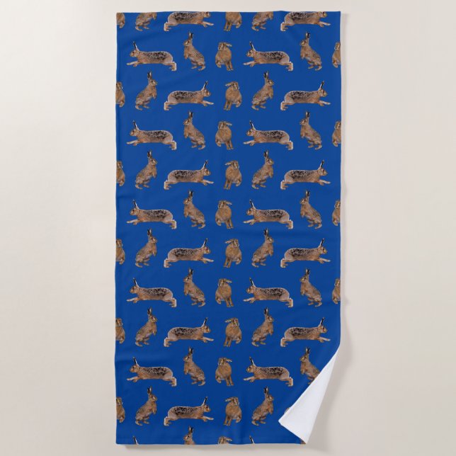Toalha de Praia Hare Frenzy (Azul) (Frente)