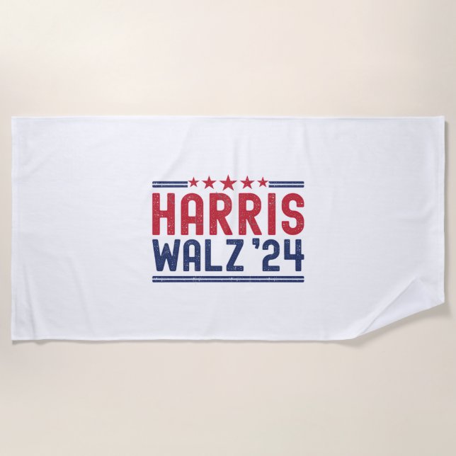 Toalha De Praia Harris Walz 2024 - Harris Walz 2024 Nós Não Somos  (Frente)