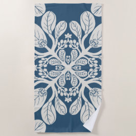 Toalha De Praia Havaiana Quilt Naupaka em bege