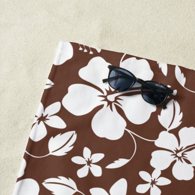 TOALHA DE PRAIA HAWAIIAN HULA (HIBISCUS) BROWN (In Situ)