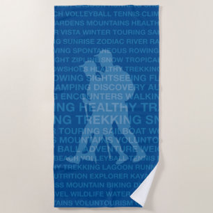 Toalha De Praia Healthking Trekking Royal Blue