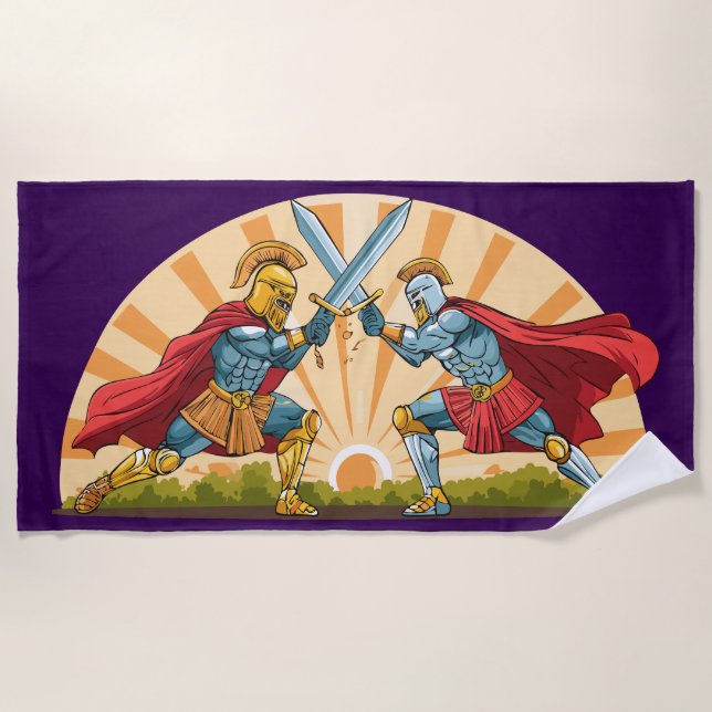 Toalha De Praia Hector and Achilles (Frente)