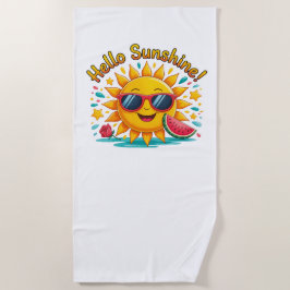 Toalha De Praia Hello Summer