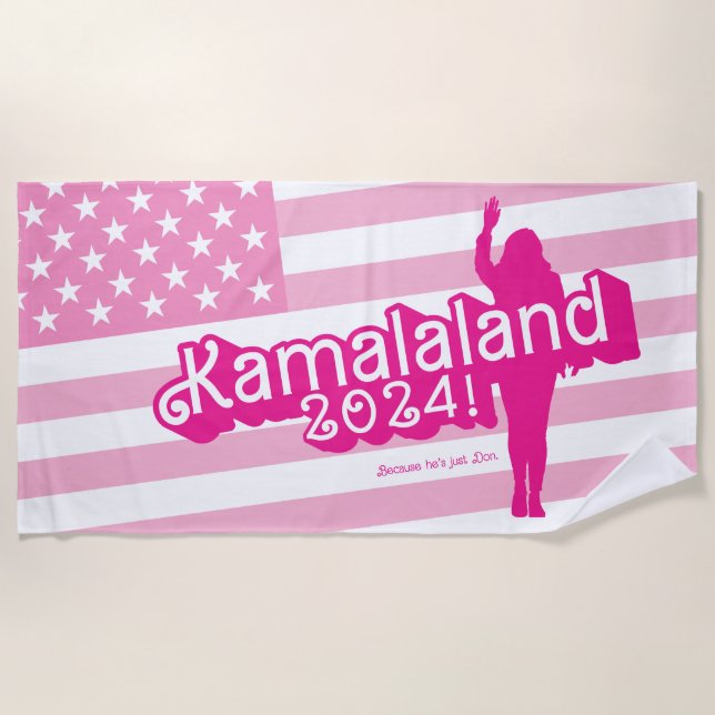 Toalha De Praia "Hi Kamala" - Beach Towel (slogan A) (Frente)