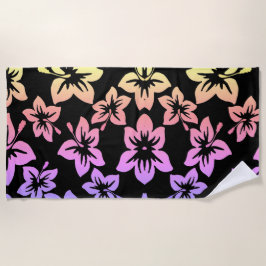 Toalha De Praia Hibiscus tropical | Ombre Beach Towel