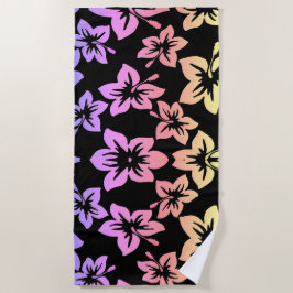 Toalha De Praia Hibiscus tropical | Ombre Beach Towel