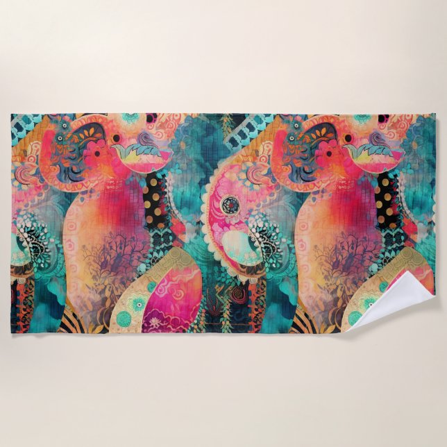 Toalha De Praia Hippie Boho Beach Towel (Frente)