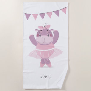 Toalha De Praia Hippo Ballerina