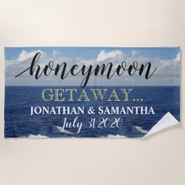 Toalha De Praia Honeymoon Getaway Ocean Waves Beach Towel