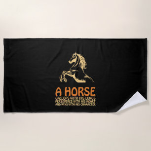 Toalha De Praia Horse Art A Horse Gallops