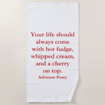 Hot Fudge Beach Towel