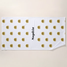 Toalha De Praia "Hug Emoji" Personalizado