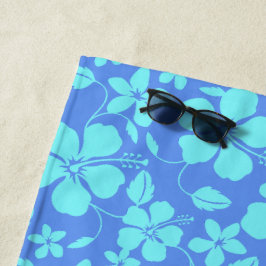 TOALHA DE PRAIA HULA HAVAIANA (HIBÍSCO) PERIWINKLE/TEAL
