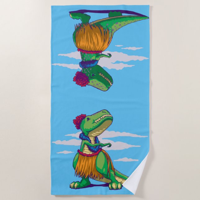 Toalha De Praia Hula Rex (Frente)