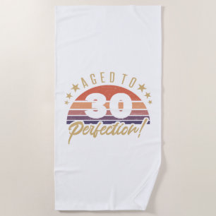 Toalha De Praia Humor com aniversário de 30 anos