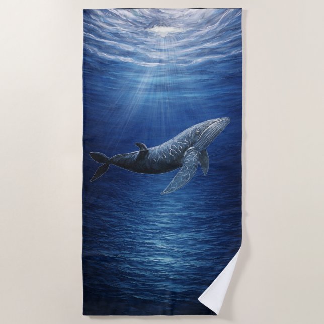 Toalha De Praia Humpback Whale Ocean Beach Towel (Frente)