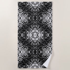 Toalha De Praia Hypnotic Abstract Black And White Modern Art
