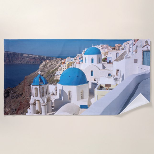 Toalha De Praia Ilha de Santorini, Grécia (Frente)