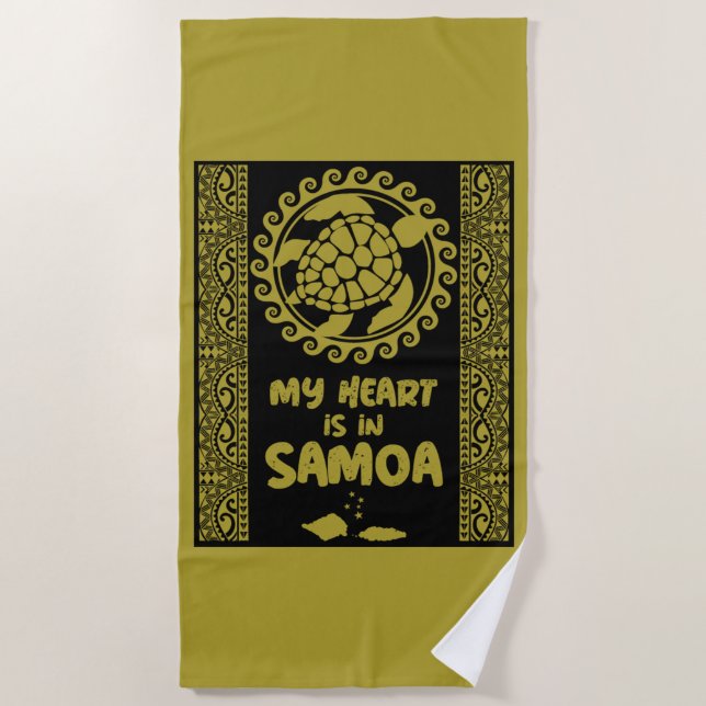 Toalha De Praia Ilha Samoa (Frente)