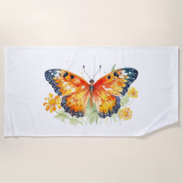Toalha De Praia Ilustração de borboleta  