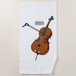 Toalha De Praia Ilustração de desenho animado Cello