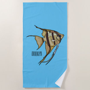 Toalha De Praia Ilustração de desenho animado de Angelfish