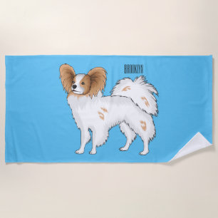 Toalha De Praia Ilustração de desenho animado de Papillon