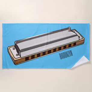 Toalha De Praia Ilustração de desenho da Harmonica