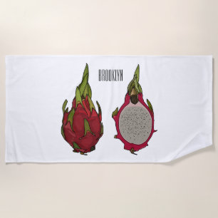 Toalha De Praia Ilustração de desenho de fruta do dragão